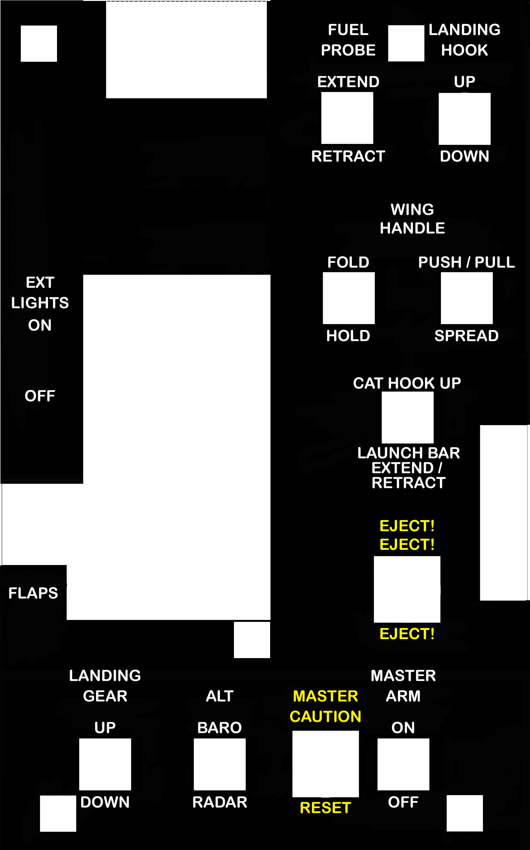 F18 Warthog Throttle Overlay